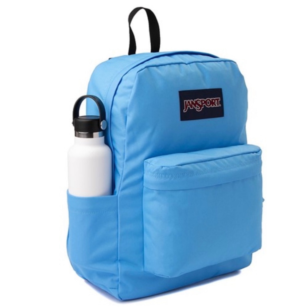Jansport Superbreak Plus Backpack with Laptop Section in Neon Blue O/S